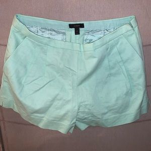 J. Crew Pleated Turquoise/Baby Blue Shorts - Sz 8